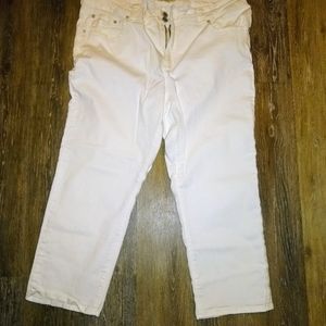 White lucky brand crop jeans